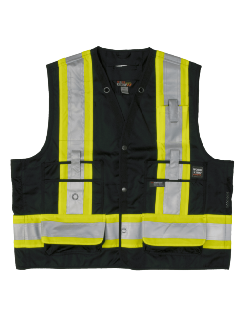 S313 Work King Surveyor Vest - Black (1)