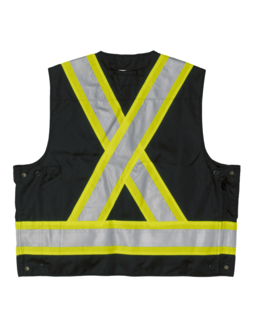 S313 Work King Surveyor Vest - Black (2) S313 Work King Surveyor Vest - Black (2)