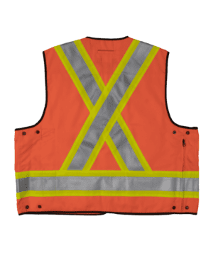 S313 Work King Surveyor Vest – Orange (2)