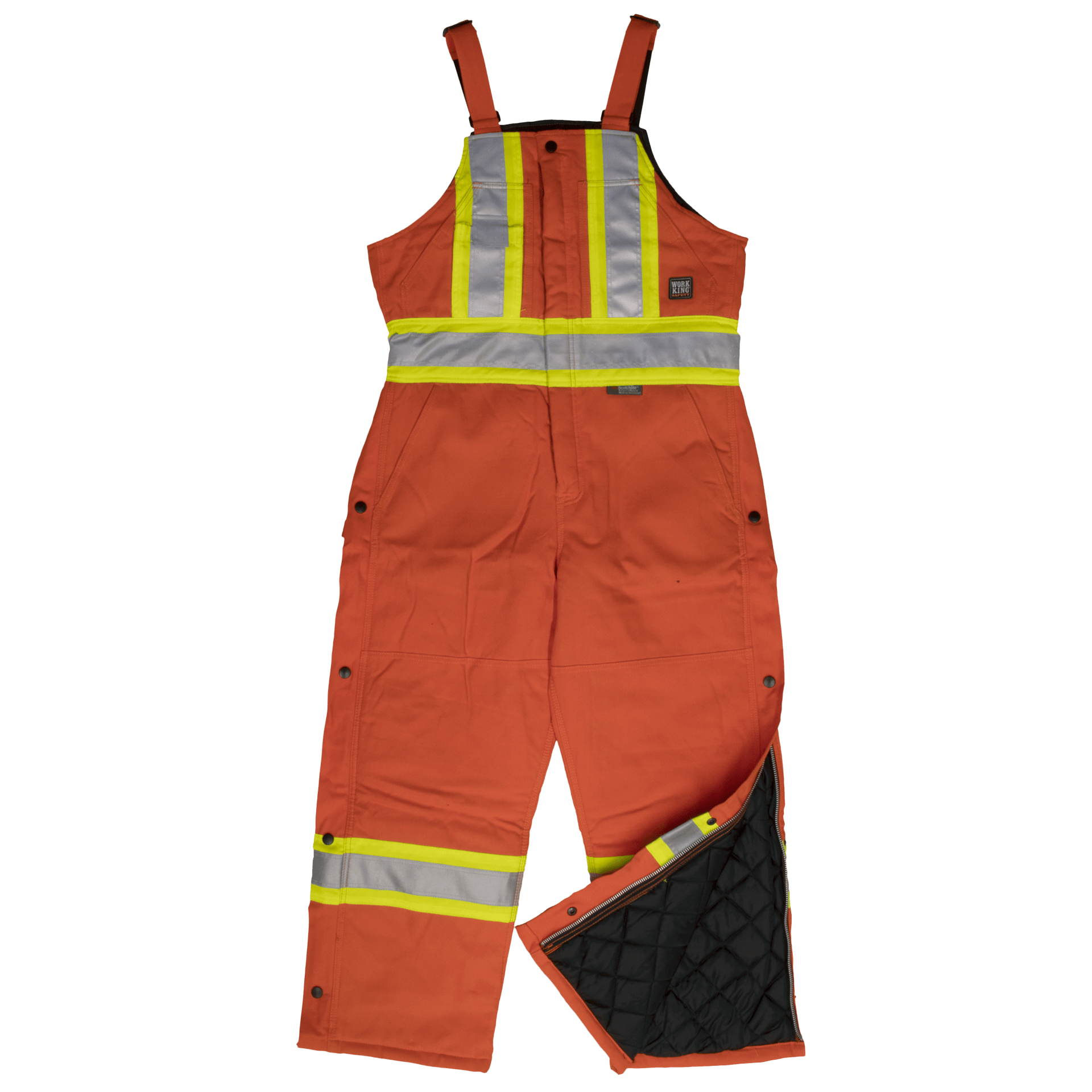 Work King Lined Safety Bib Overall Weaver and Devore Trading Ltd