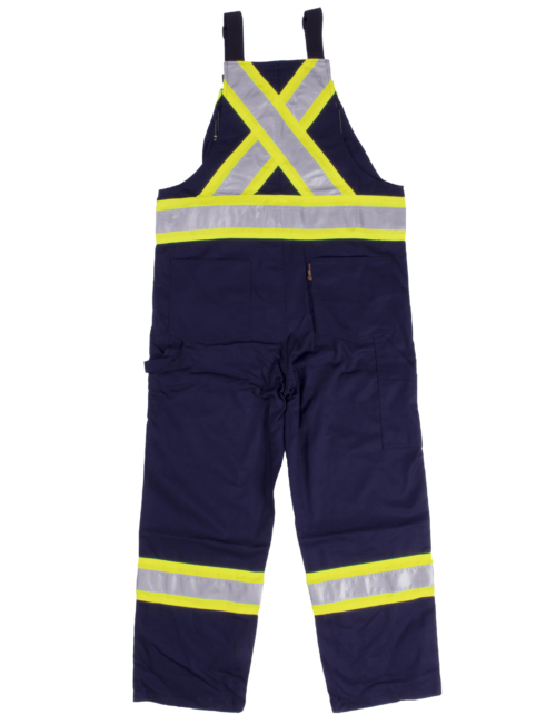 S769 Work King Unlined Safety Bib Navy (2)