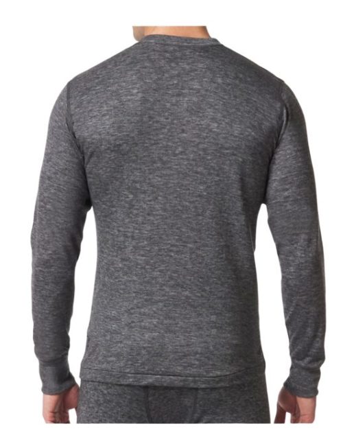 8813 Stanfields Two Layer Wool Shirt Charcoal-2