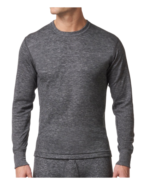 8813 Stanfields Two Layer Wool Shirt Charcoal