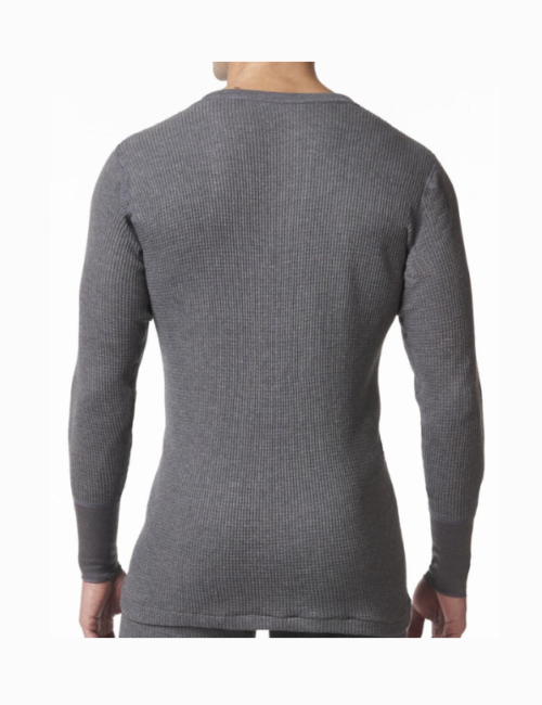 6623 Stanfields Thermal Waffle Shirt - Charcoal (2) 6623 Stanfields Thermal Waffle Shirt - Charcoal (2)