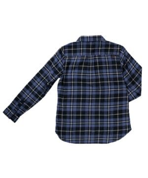 WS101 Tough Duck Women’s Flannel Shirt – Navy (2)