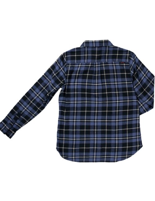 WS101 Tough Duck Women's Flannel Shirt - Navy (2)