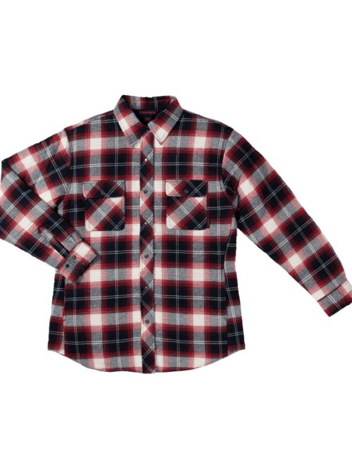 WS111 Tough Duck Women's Quilt Lined Flannel Shirt - Red (1)