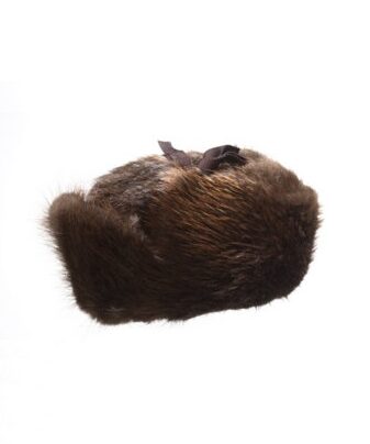 2-71202 Crown Cap Beaver Jockey Full Fur