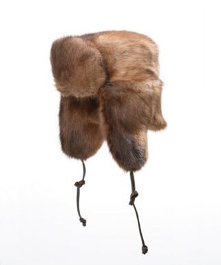 2-76504 Crown Cap Muskrat Russian Full Fur Hat