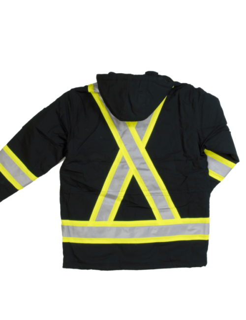 S157 Canvas Safety Parka, Black (2) S157 Canvas Safety Parka, Black (2)