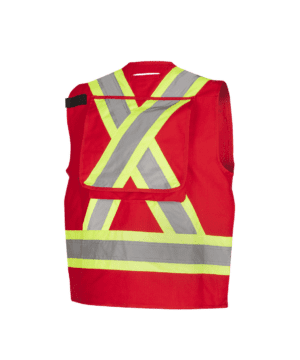 694 Pioneer Cotton Surveyor Safety Vest – Red (2)