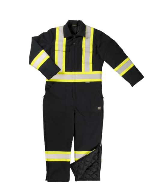 S787 Tough Duck Insulated Safety Coverall - Black (1) S787 Tough Duck Insulated Safety Coverall - Black (1)