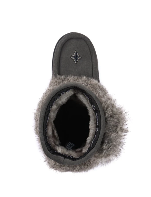 56190 Manitobah Kids Faux Fur Snowy Owl Mukluk Youth - Charcoal (2) 56190 Manitobah Kids Faux Fur Snowy Owl Mukluk Youth - Charcoal (2)