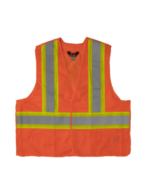 S9i0 Tough Duck 5 Point Tearaway Safety Vest - Orange (1)